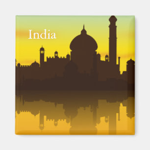 Indien Vintage Tourismus Reise Magnet