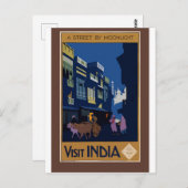 Indien Vintage Travel Postcard Postkarte (Vorne/Hinten)