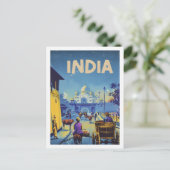 Indien Vintager beliebter Reiseort Postkarte (Stehend Vorderseite)