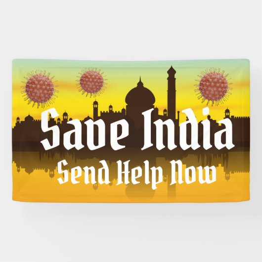 Indien von Covid-19 retten Banner (Horizontal)