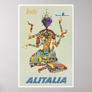 Indien Wandkunst Reiseplakat Retro-Druck Poster