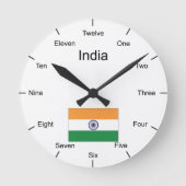 Indien-Wanduhr Runde Wanduhr (Vorderseite)