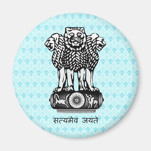 Indien-Wappen Detail Magnet