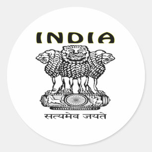 Indien-Wappen Runder Aufkleber
