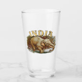 Indien Wildlife - Indischer Elefant Glas (Vorderseite)