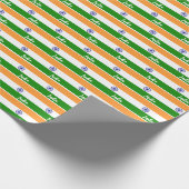 Indien Wrapping Paper, Indian Flag patriotic Geschenkpapier (Ecke)