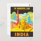 Indien - wunderschöne Landreise Postkarte (Vorne/Hinten)