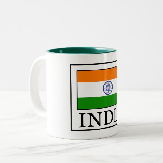 Indien Zweifarbige Tasse (Vorderseite Links)