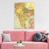 IndienPanoramakarte Indien Leinwanddruck (Insitu (Wohnzimmer))