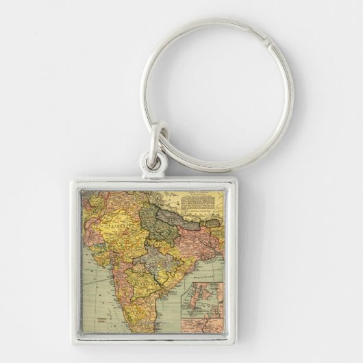 IndienPanoramakarte Indien Schlüsselanhänger (Vorne)