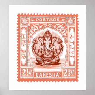 Indiens Briefmarke Design, Ganesha Poster