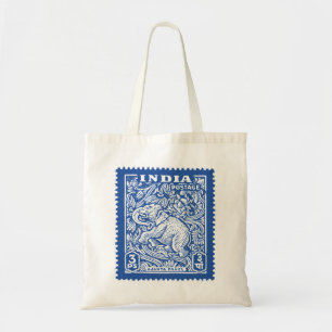 Indiens Design der Briefmarke, Elefant Tragetasche