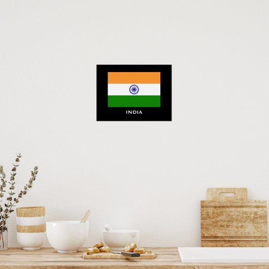 Indiens Flag Custom Poster (Küche)