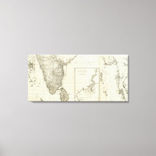 Indiens Karte Leinwanddruck