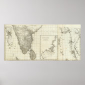 Indiens Karte Poster (Vorne)