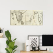 Indiens Karte Poster (Heimbüro)