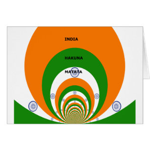 Indiens National Flag Colors Design. Hakuna Matata