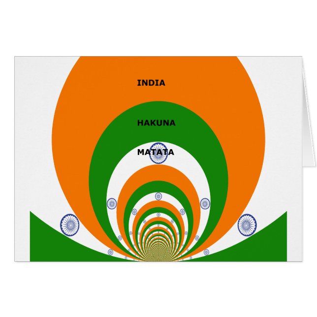 Indiens National Flag Colors Design. Hakuna Matata (Vorderseite (Horizontal))