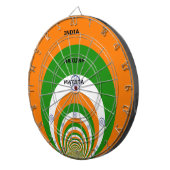 Indiens National Flag Colors Design. Hakuna Matata Dartscheibe (Vorderseite rechts)