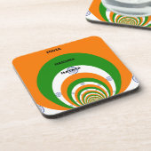 Indiens National Flag Colors Design. Hakuna Matata Getränkeuntersetzer (Linke Seite)
