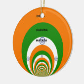 Indiens National Flag Colors Design. Hakuna Matata Keramikornament (Links)