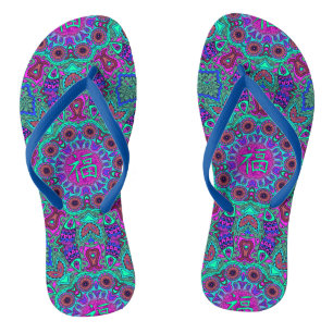 Indiens und Chinas Glück Mandala Badesandalen