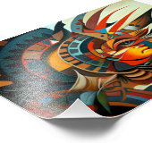 Indigene Abstrakte Kunst, indigene amerikanische K Fotodruck (Ecke)