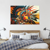Indigene Abstrakte Kunst, indigene amerikanische K Leinwanddruck (Insitu (Schlafzimmer))