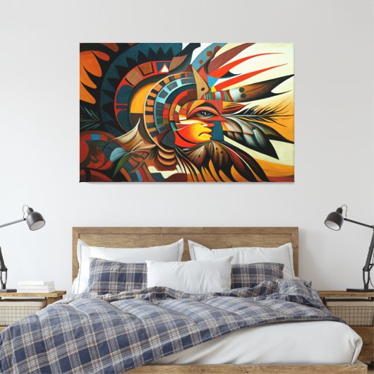Indigene Abstrakte Kunst, indigene amerikanische K Leinwanddruck (Insitu (Schlafzimmer))
