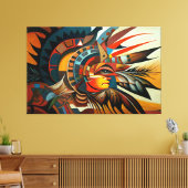 Indigene Abstrakte Kunst, indigene amerikanische K Leinwanddruck (Insitu (Wohnzimmer))