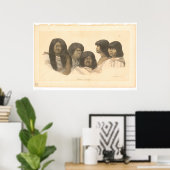 Indigene Amerikaner aus Kalifornien (0685A) Poster (Heimbüro)