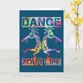 Indigene Amerikaner Kokopelli - Dance Your Life 3 Karte (Gelbe Blume)