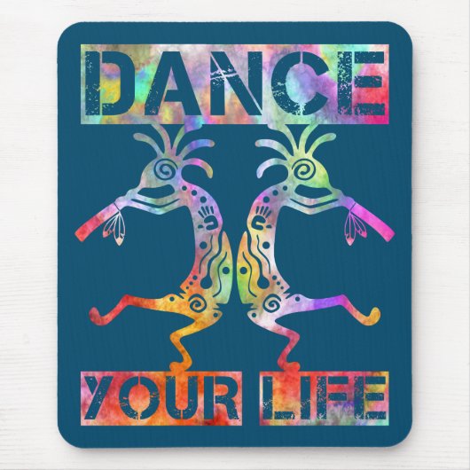 Indigene Amerikaner Kokopelli - Dance Your Life 3 Mousepad (Vorne)
