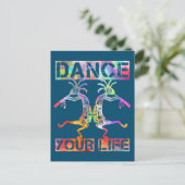 Indigene Amerikaner Kokopelli - Dance Your Life 3 Postkarte (Stehend Vorderseite)