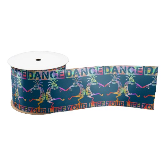 Indigene Amerikaner Kokopelli - Dance Your Life 3 Satinband (Spule)