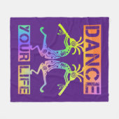 Indigene Amerikaner Kokopelli - Dance Your Life 4 Fleecedecke (Vorderseite (Horizontal))