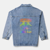 Indigene Amerikaner Kokopelli - Dance Your Life 4 Jeansjacke (Rückseite)