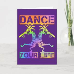 Indigene Amerikaner Kokopelli - Dance Your Life 4 Karte