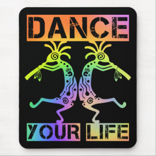 Indigene Amerikaner Kokopelli - Dance Your Life 4 Mousepad