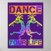 Indigene Amerikaner Kokopelli - Dance Your Life 4 Poster (Vorne)