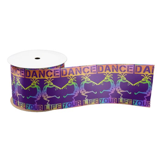 Indigene Amerikaner Kokopelli - Dance Your Life 4 Satinband (Spule)
