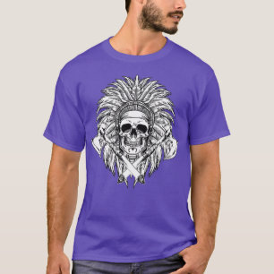 Indigene amerikanische Schädelhütte T-Shirt