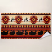 Indigene amerikanische Ureinwohner Strandtuch (Vorderseite)