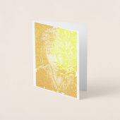 Indigene Boy American Gold Foil Note Card Folienkarte (Vorderseite)