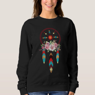 Indigene Flora Dreamcatcher Hippie Nativ Sweatshirt