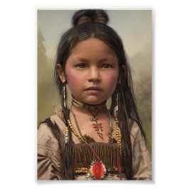 Indigene Girl Native American Foto Erweiterung