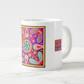 Indigene Huichol Bright Colors Jumbo-Tasse (Vorderseite Rechts)