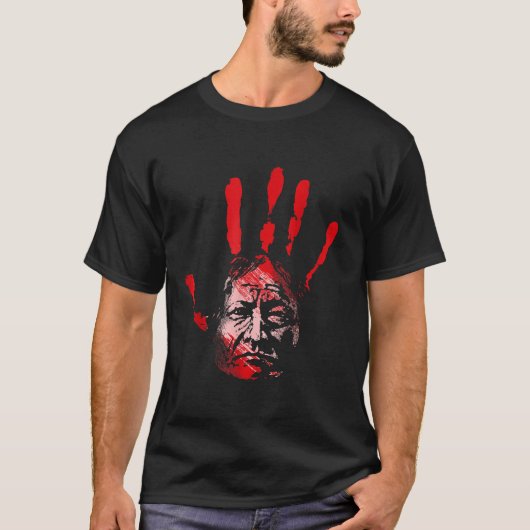 Indigene Indigene Indigene Hand Indisches Blut T T-Shirt (Vorderseite)
