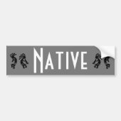 Indigene Indigene Indigene Kokopelli Gray Auto Autoaufkleber (Vorne)