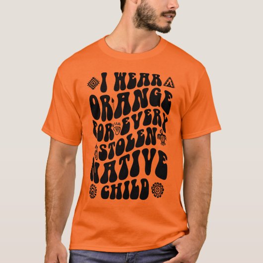 Indigene Indigene Indigene Orange Day T-Shirt (Vorderseite)